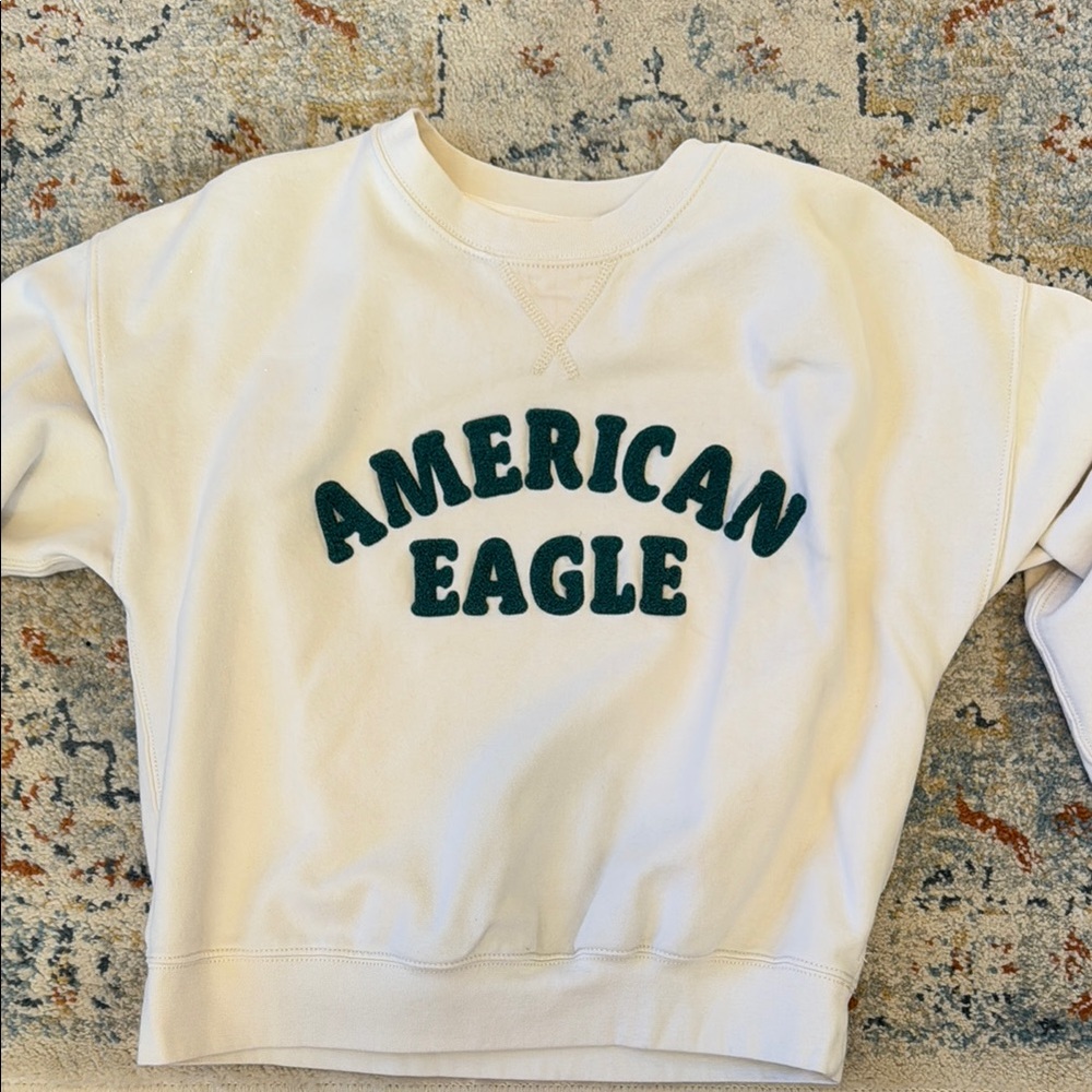 American Eagle Outfitters Cream Sweatshirt XS